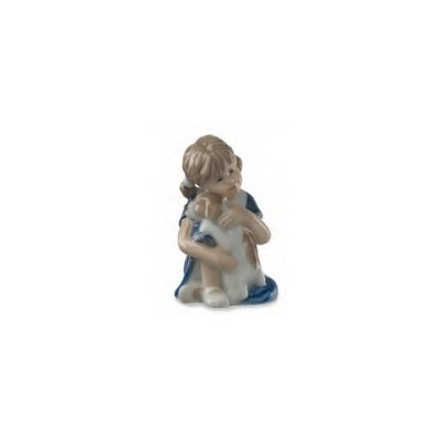 elsa con cagnolino mini in porcellana royal copenhagen